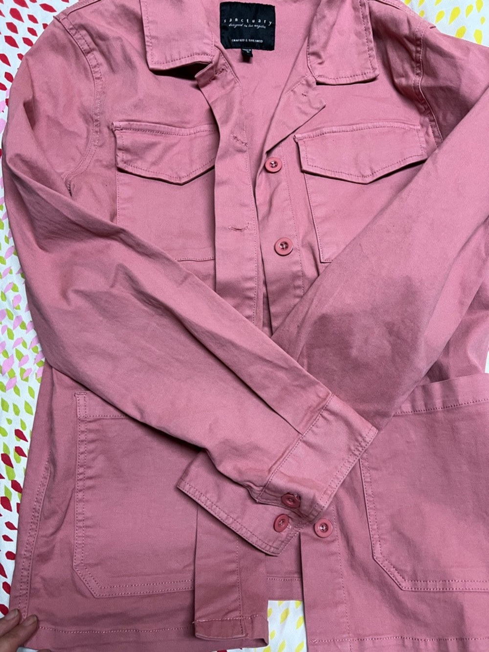 98% cotton Title: Sanctuary Dusty Pink Utility Shirt Jacket Shacket size m